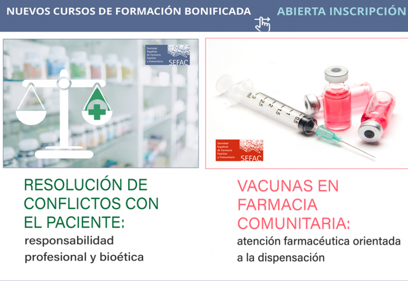 Nuevos cursos bonificados sobre vacunas y resolución de conflictos con el paciente